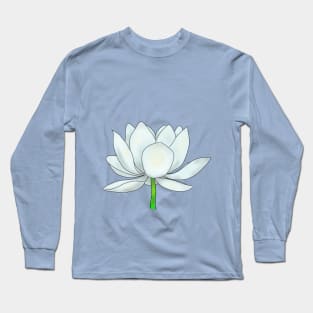 White Lotus Blossom Long Sleeve T-Shirt